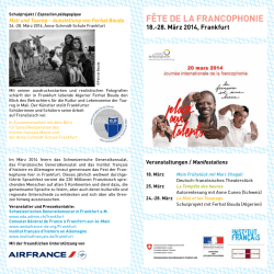 FÊTE DE LA FRANCOPHONIE - Journée internationale de la