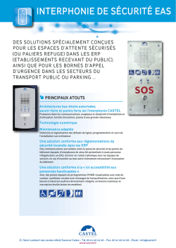 INTERPHONIE DE S&Eacute;CURIT&Eacute; EAS