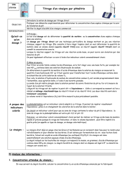 TP9 dosage vinaigre