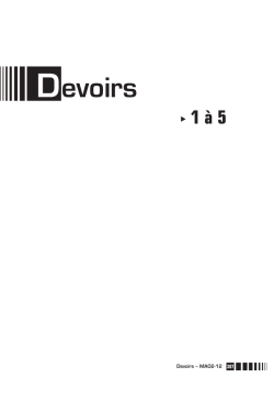 Devoirs - Algorithmique, travail &agrave; faire