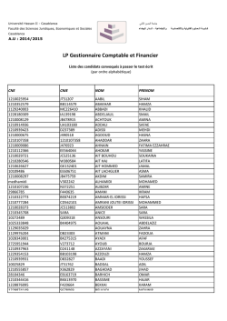 Gestionnaire Comptable et Financier -Aff