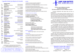 FH du dimanche 5 octobre 2014 - Paroisse Saint-Jean