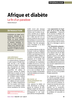 afrique et diab&egrave;te - Cluster Sant&eacute; Mali