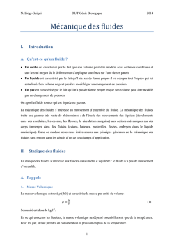 Cours-Mécanique des fluides - Nathalie Lidgi