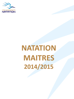 NATATION MAITRES - Fédération Française de Natation