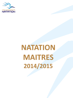 NATATION MAITRES - F&eacute;d&eacute;ration Fran&ccedil;aise de Natation
