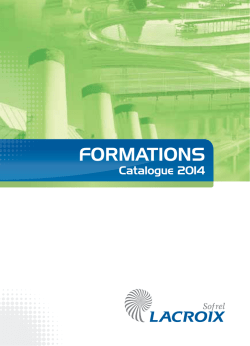 FORMATIONS - LACROIX Sofrel