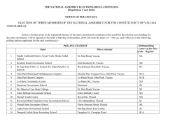 election of three members of the national - Maurice