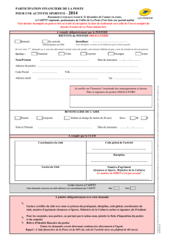 Participation offre sport 2014