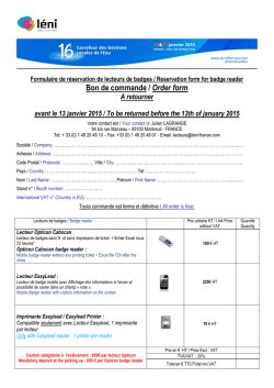 LECTEUR DE BADGES / BADGES READER