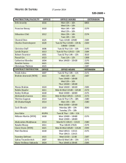 Heures de bureau 520
