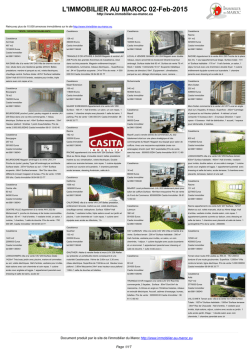 journal des annonces immobilieres au Maroc