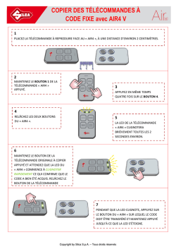 COPIER DES TÉLÉCOMMANDES À CODE FIXE avec AIR4 V