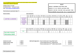 Inscription cantine mars