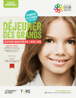 SECTEUR MONT&Eacute;R&Eacute;GlE &bull; RlVE