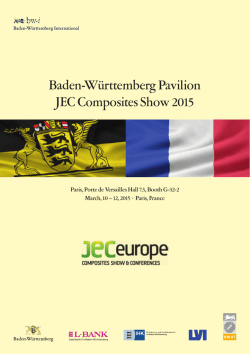 Baden-Württemberg Pavilion JEC Composites Show 2015