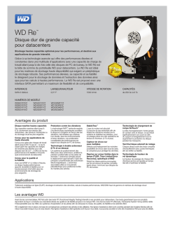 WD Re Datacenter Marketing Spec Sheet