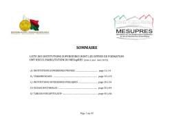 Institutions sup&eacute;rieures habilit&eacute;es