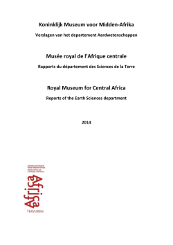 Sciences de la Terre - Royal Museum for Central Africa