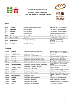 Liste des points de vente