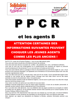 23 fev - PPCR Carri&egrave;re B - Solidaires Finances publiques