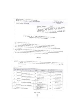 Mise &agrave; disposition MEA