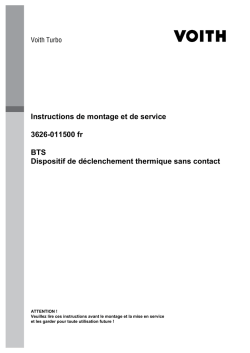 Instructions de montage et de service