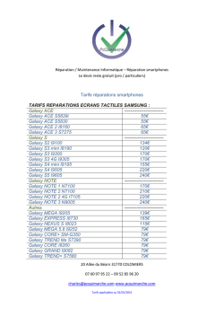 Tarifs des r&eacute;parations smartphones (PDF)