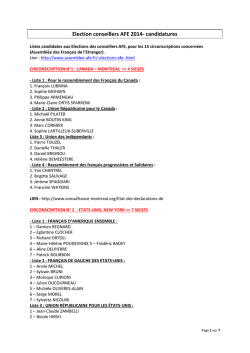 Election conseillers AFE 2014