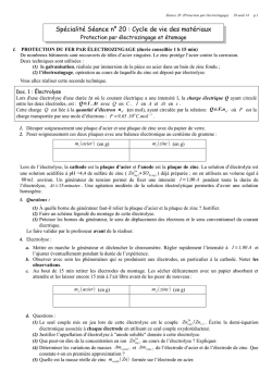 Seance 20 Protection par electrozingage
