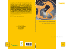 Les cahiers de la Santé, janvier 2012