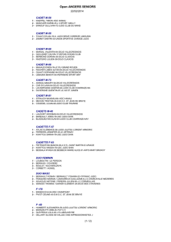 Open ANGERS SENIORS - judo -pdl