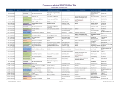 Programme g&eacute;n&eacute;ral du CAF SLV