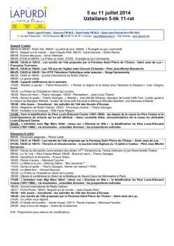 Lapurdi 0507 au 110714 - Radio Lapurdi Irratia