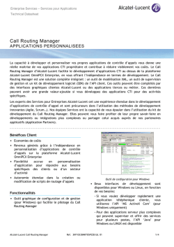 Call Routing Manager - Alcatel-Lucent Business Portal Website
