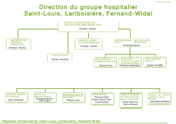 organigramme GH St-Louis Lariboisière F-Widal