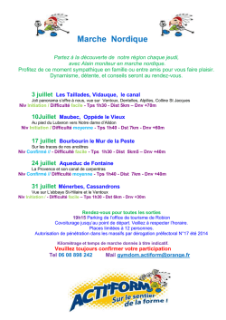 Marche Nordique - Office de Tourisme intercommunal de Robion