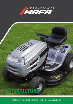 MOTOCULTURE - HAFA Lubrifiants