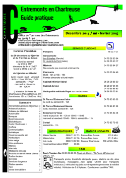 Guide pratique des Entremonts