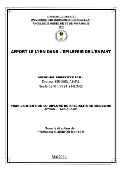 Graphique 1 - Faculté de Médecine et de Pharmacie de Fès