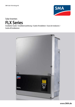 "FLX Series - Installation Guide / Installationsanleitung / Guide d