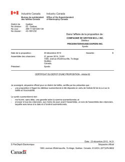 Documents Sent to Creditors