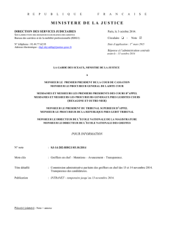 Transparence candidatures 1 - syndicat des greffiers en chef cfe-cgc