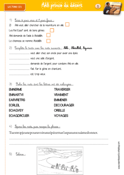 Fiches de lecture Akli CE1