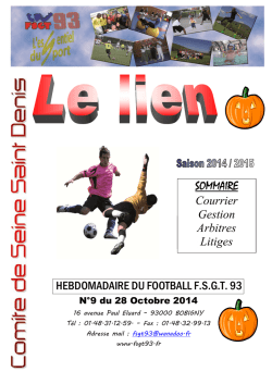 Bulletin Football n°9 octobre 2014