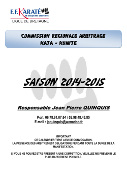 SAISON 2014-2015 - Ligue de Bretagne de Karaté