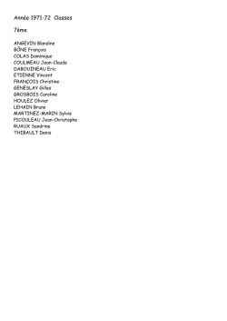 Année 1971-72 Classes 7ème