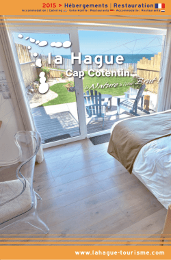 Hébergements, restauration 2015 - Office de tourisme de la Hague