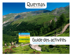 Guide des activit&eacute;s