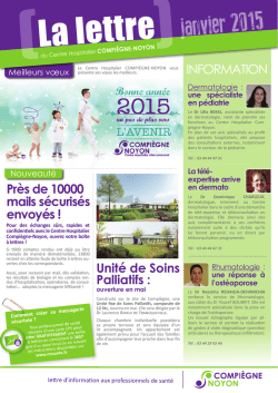 LETTRE AUX PRO N&deg;4.indd - Centre hospitalier de Compi&egrave;gne